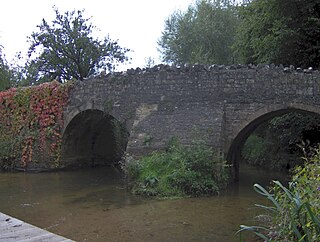 Wellow Brook River in Somerset, England