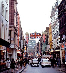 ソーホーのカーナビー・ストリート (Carnaby Street)、1968