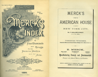 <i>Merck Index</i> іndex of chemicals