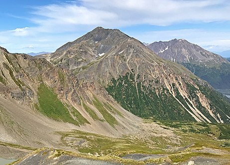 Mount Benson from Marathon Mountain (Resurrection Peaks distant right)