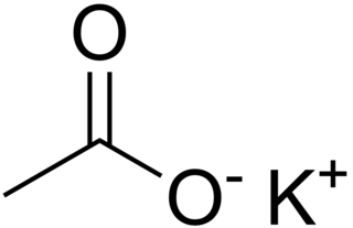 <span class="mw-page-title-main">Potassium acetate</span> Colourless soluble salt of acetic acid