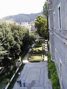 The Vialone, or terrace, at the top of the garden