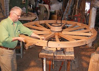 <span class="mw-page-title-main">Wheelwright</span> Person who builds or repairs wooden wheels