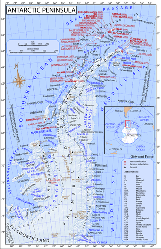 <span class="mw-page-title-main">Antarctic Peninsula</span> Peninsula located in northern Antarctica