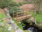 Bronte Way footbridge over the infant River Worth