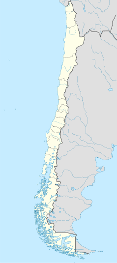 Mapa konturowa Chile, w centrum znajduje się punkt z opisem „La Unión”