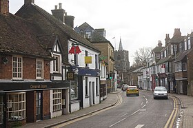 Rickmansworth town centre and Grade II parish church