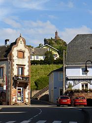 The rock of Dabo, seen from the village