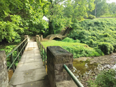 Path to the Ritter Park Rose Garden in 2024.