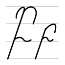 Handwritten upper and lower case of letter ben