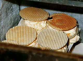 <span class="mw-page-title-main">Wafer</span> Thin type of biscuit