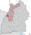 Lage der Stadt Baden-Baden in Baden-Württemberg