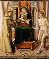 Carlo Crivelli: Madonna en kind met de heiligen Franciscus en Sebastiaan