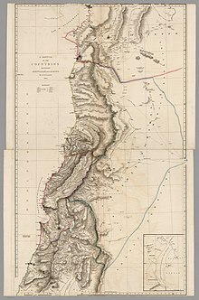 A detailed map of Palestine from the 19th century