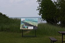 A sign marking the wreck of the ship Continental Continental Shipwreck Sign.jpg