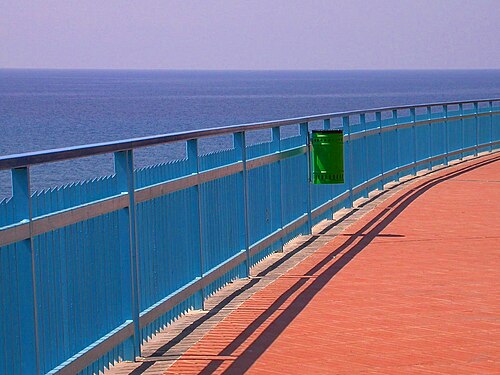 Grid at a promenade in Northern Italy