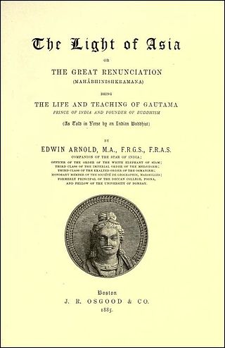 <i>The Light of Asia</i> 1879 book by Sir Edwin Arnold