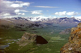 Nedre Rapadalen. Pårtemassivet i bakgrunden