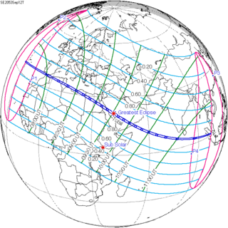 <span class="mw-page-title-main">Solar eclipse of September 12, 2053</span> Total eclipse