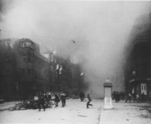 Luitpoldstraße (Innenstadt-West) nach einem Bombenangriff