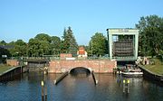 Schleuse Wernsdorf an der Einmündung des Oder-Spree-Kanals in den Seddinsee