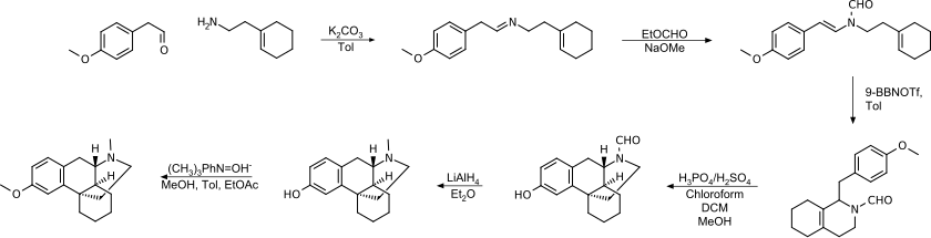 Synthese von Dextromrphan via Grewe-Cyclisierung