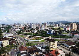 Uitzicht op het centrum van Joinville