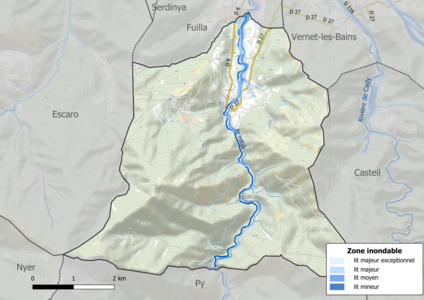 Carte des zones inondables.