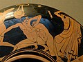 Pankration wrestlers on a kylix, ca. 480 BC. London, British Museum.