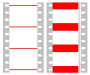 Framelines on a film strip