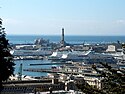 Panorama del porto di Genova