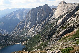 Valhalla & Hamilton Lake, from Kaweah bowl