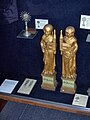 Statuen der Heiligen Harlindis und Relindis aus der 2. Hälfte des 17. Jahrhunderts, Silber-Reliquiare, vergoldet, Kirchenschatz der Sankt-Katharinenkirche in Maaseik