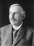 Black-and-white photographic portrait of Ernest Rutherford