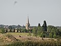 L'église de Traversères vue depuis Aulin.