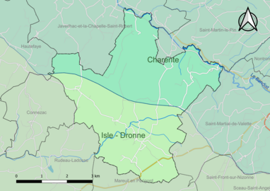 Carte en couleur présentant le(s) SAGE couvrant le territoire communal