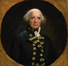 A painting of Richard Howe in his naval uniform.