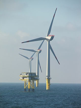 <span class="mw-page-title-main">Offshore wind power</span> Wind turbines in marine locations for electricity production