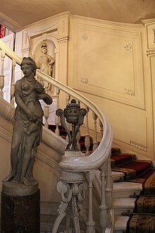 Place du Grand Sablon 5, Bruxelles (Belgio). Casa costruita intorno al 1785. Tromba delle scale Luigi XVI.