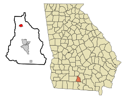 Location in Cook County and the state of Georgia