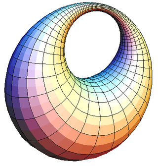 <span class="mw-page-title-main">Dupin cyclide</span> Geometric inversion of a torus, cylinder or double cone