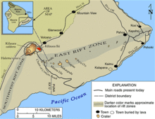 Carte du Kīlauea.