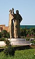 Monument. A huge statue of two people, Bobo-Dioulasso, 2006