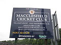 Welcome sign at the ground.