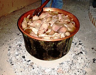 <i>Frittole</i> (meat dish) Traditional pork dish from Calabria, Italy