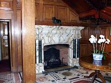 Pavonazetto marble fireplace and a glimpse of Davison's floor. Marble Fireplace.JPG