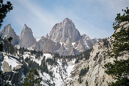 4. Mount Whitney highest summit of the Sierra Nevada and California.