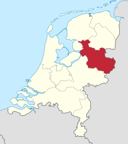 Kaart: Provincie Overijssel in Nederland