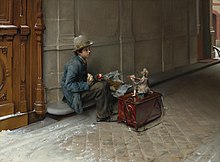 The Little Savoyard Eating in front of an Entrance to a House, 1877