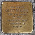 Stolperstein für Alice Brandis in der Maximilianstraße 16